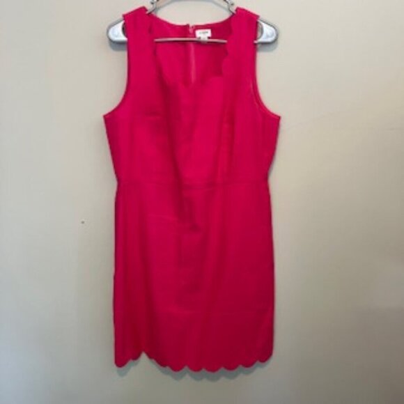 J. Crew pink dress with scallop detail Size 12 - Picture 1 of 4
